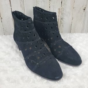 MICHAEL Michael Kors Black Cut-Out Ankle Booties